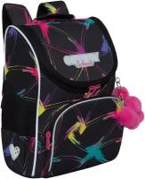 Ранец/ рюкзак/ школьный RAm-384-10 суперлегкий с анатомической спинкой, на ножках, с мешком для обуви, для девочки