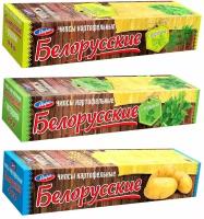 Чипсы "Белорусские" с укропом, с петрушкой, без добавок Мира 200 г, набор из 3 шт