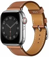 Кожаный ремешок для часов WiWU Attelage Genuine Leather Watch Bands для Apple Watch 42/44/45mm Brown