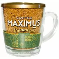 Кофе сублимированный Maximus / Максимус в стеклянной кружке "Columbian", 70 г