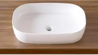 Накладная раковина в ванную Lavinia Boho Bathroom Sink Slim 33311003: умывальник из фарфора 54 см, прямоугольный, цвет глянцевый белый