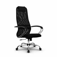Компьютерное кресло METTA SU-BK-8 CH (SU-BK131-8/003) офисное, обивка: сетка/текстиль, цвет: черный