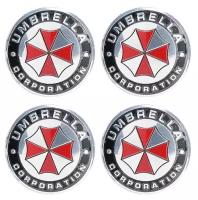 Наклейки на колесные диски алюминиевые 4шт, наклейка на колесо автомобиля, колпак для дисков, стикиры с эмблемой Ambrella D-56 mm