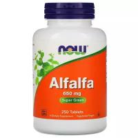 Таблетки NOW Alfalfa, 270 г, 650 мг, 250 шт