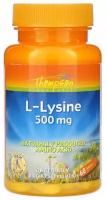 L-Лизин Thompson, L-Lysine, 500 mg, 60 Tablets, 500 мг