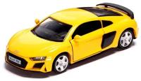 Машина металлическая AUDI R8 COUPE, 1:32, инерция, открываются двери, цвет жёлтый