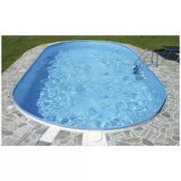 Морозоустойчивый бассейн Ibiza овальный глубина 1,5 м размер 8,0х4,16 м, BLUE
