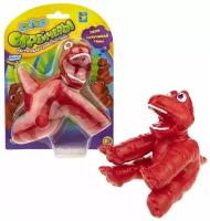 Супер Стрейчеры 1toy Стикизавр, тянущаяся игрушка, 11 см, красный Т18660