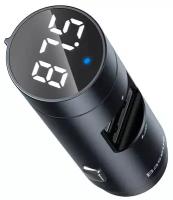 Автомобильное зарядное устройство с FM-трансмиттером 2xUSB Baseus Energy Column Car Wireless MP3 - Dark Gray (CCNLZ-0G)