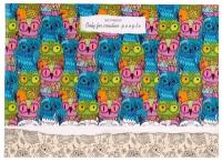 Скетчбук А5, 40 листов на скрепке "Цветные совы", обложка мелованный картон, глянцевая ламинация, блок 80 г/м2