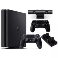 Sony PlayStation 4 Slim (500GB) (CUH-2216A) + PlayStation Camera + 2-й геймпад + зарядная станция