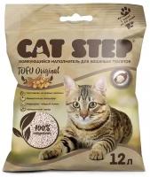 Наполнитель для кошачьих туалетов Cat Step Tofu Original, растительный комкующийся, 12л