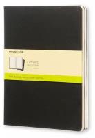 Блокнот Moleskine CAHIER JOURNAL QP323 XLarge 190х250мм обложка картон 120стр. нелинованный черный (3шт)