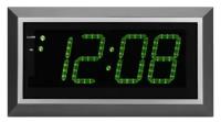 Электронные, сетевые, настенные часы BV-11GSL BVItech цвет (зеленый/серебро)