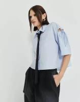 Рубашка Gloria Jeans, размер 10-12л/146-152, голубой
