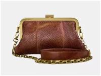 Женская сумка клатч Alexander TS KB0016 Cognac Piton