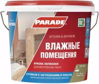 Краска латекс. PARADE W100 Влажные помещения база А 5л Россия