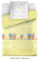 Постельное белье Маленькая Соня - Мелодия (поплин, цвет жёлтый) (Детские кроватки)