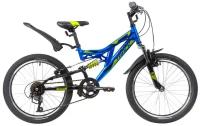 Детский велосипед Novatrack Shark 20 6sp, год 2020, цвет Синий