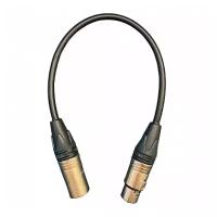 Кабель микрофонный GS-PRO XLR3F-XLR3M (Black) 1м, балансный