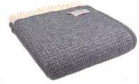 Плед шерстяной Tweedmill (Великобритания) Lifestyle Illusion - Blue Slate. Произведено в Великобритании