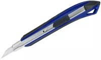 Нож канцелярский 9мм Berlingo Razzor 300, auto-lock, мягкие вставки, синий, европодвес (BM4131_c), 10шт
