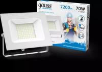 Прожектор LED 70W IP65 холодный свет 6500К белый Gauss Elementary