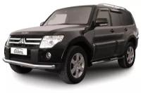 Autofamily Защита переднего бампера d76 Arbori нерж. сталь для Mitsubishi PAJERO IV 2014-нв / Митсубиси Паджеро