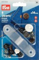 Джинсовые кнопки пластик/латунь 14мм, состаренной меди,8шт PRYM 622200