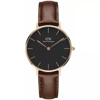 Наручные часы Daniel Wellington Petite, коричневый, золотой