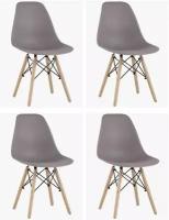 Стулья для кухни и дачи со спинкой комплект DSW Style Eames 4шт в сборе