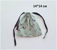 Мешочек текстильный UM bags для подарков и хранения, панды, 14 см*14 см