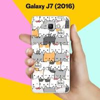 Силиконовый чехол на Samsung Galaxy J7 (2016) Коты 50 / для Самсунг Галакси Джей 7 (2016)