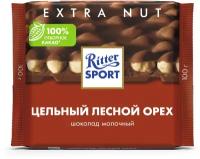 Шоколад Ritter Sport EXTRA NUT молочн. цел.лесн.орех 100г