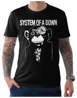 Футболка с принтом System of a Down / Мужская Черная 3XL