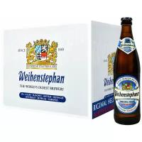 Пиво безалкогольное светлое фильтрованное пастеризованное "WEIHENSTEPHANER ORIGINAL ALKOHOLFREI" ("Вайнштефан Оригинал Алкохольфрей") 0,5 бут (20 шт)