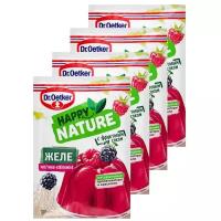 Dr. Oetker Желе Happy Nature со вкусом малины и ежевики, 4шт. Х 41 г