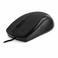 Мышь CROWN CMM-31 (Black) (3 кнопки; 1000DPI; Длина провода: 1.3м; USB; Soft-touch пластик, Plug &