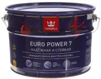 Tikkurila Euro Power 7 моющаяся краска для стен и потолков (белый, матовый, база A, 9 л)