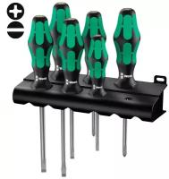 Набор отверток WERA Kraftform Plus Lasertip 334/6 Rack 105650