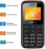 Мобильный телефон teXet TM-B323 черный-красный