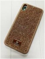 Силиконовый чехол-накладка The Bling World Elite Case для iPhone XS Max, 3D песок, розовый