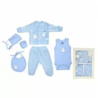 Набор одежды для детей FIMBABY 100863 от 0 до 6 мес. 6 предметов., р.62 (синий цвет)