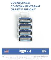 Сменные кассеты Toptech Razor 5, совместимые с Gillette Fusion 5, 4 шт. с 5 лезвиями