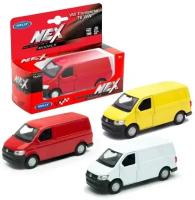 Микроавтобус Welly Volkswagen Transporter T6 Van, 43762 1:38, 11 см