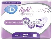 Урологические прокладки для женщин iD Light Advanced Maxi, 10 шт