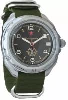 Мужские наручные часы Восток Командирские 211296-green, нейлон, зеленый