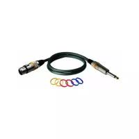 Rockcable RCL30386 D6 F Кабель XLR-F (мама) - TS 1/4 (моно-джек 6.3мм), 6 метров