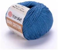 Пряжа для вязания YarnArt Baby Cotton (Бэби Коттон) - 1 моток 447 джинс, для детских вещей и амигуруми, 50% хлопок, 50% акрил, 165 м/50 г