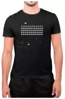 Футболка унисекс Каждому Своё "Space invaders/Космические захватчики/Pixel" Черная 3XL